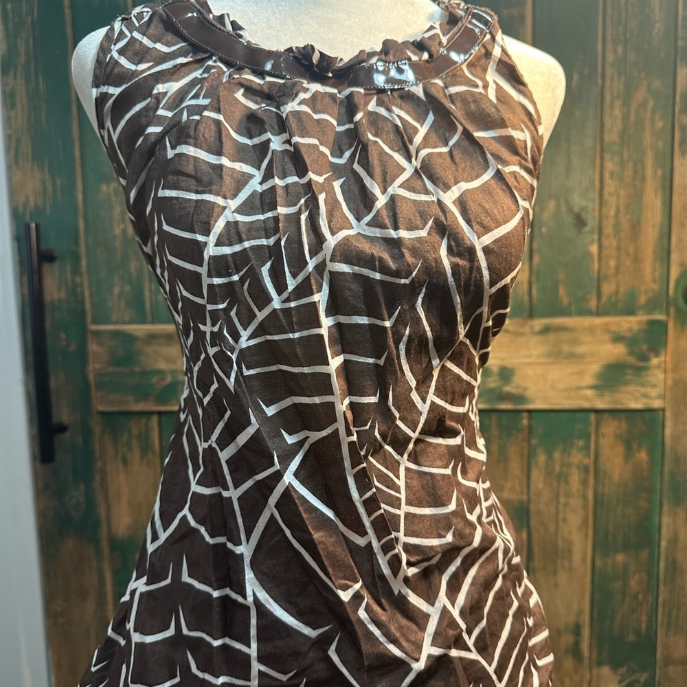 Tory Burch Asymmetrical White and Brown Blouse woman size s - Picture 14 of 14